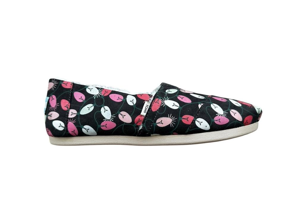 New Toms Alpargata Forged Iron Glow in the Dark Tree Lights Slip On Shoes US 7